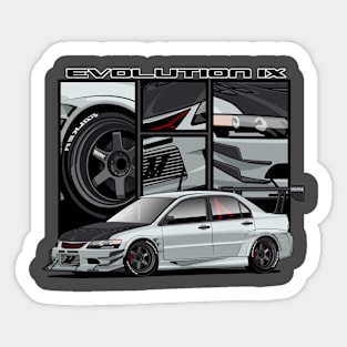 Simple Silver Evolution IX Sticker